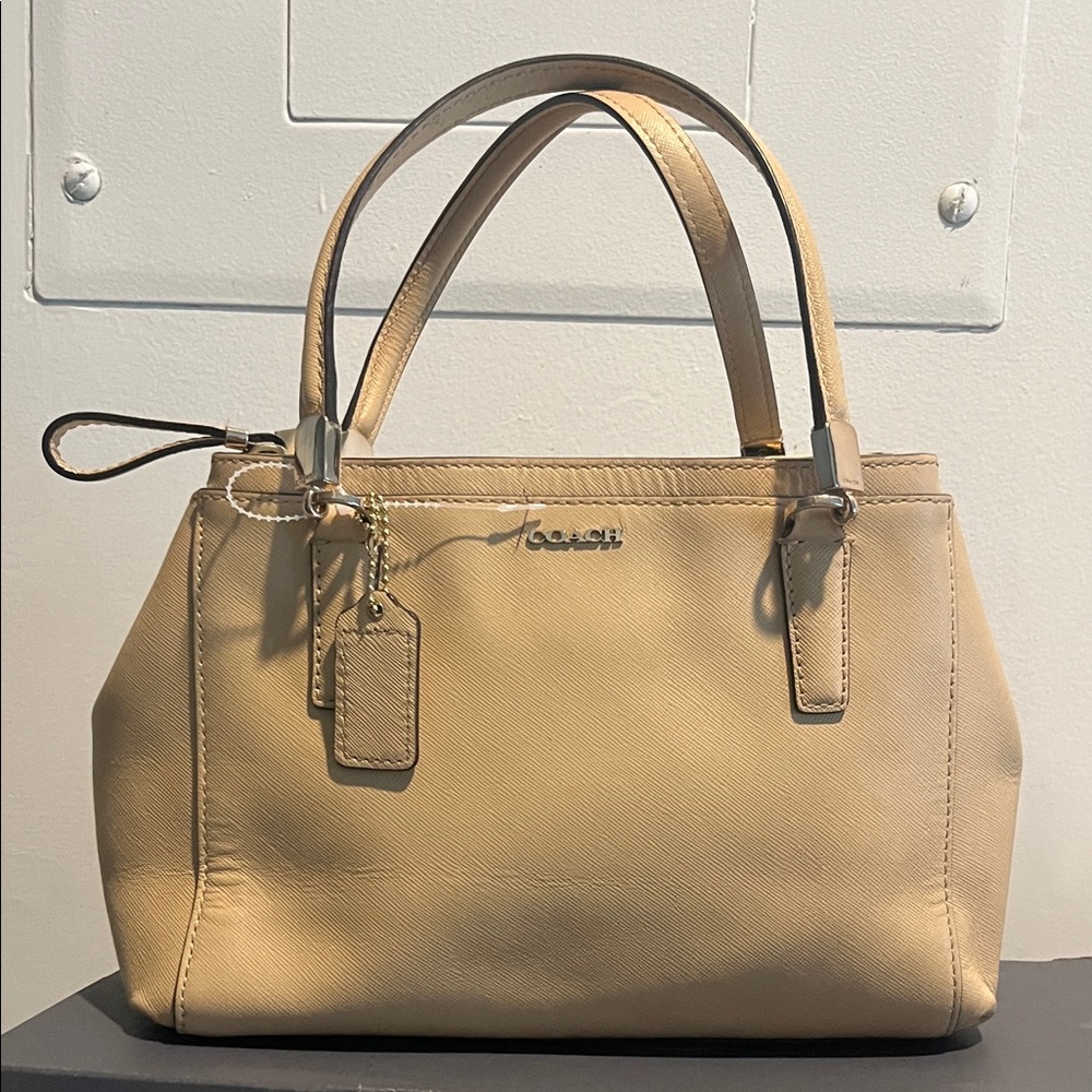 Coach Beige Leather Satchel